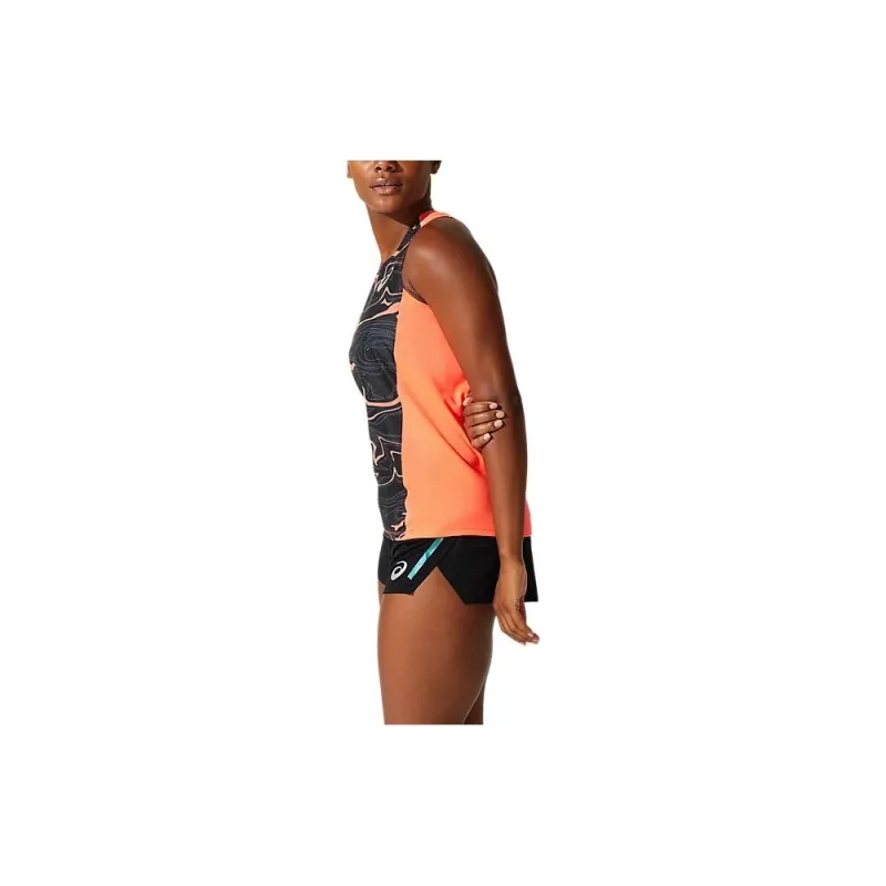 Asics Light Mesh Singlet T-Shirt Women's Coral Pink-2