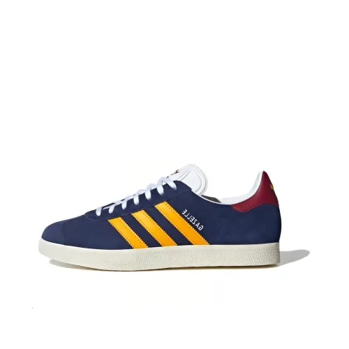 Adidas Gazelle Dark Blue Crew Yellow Burgundy