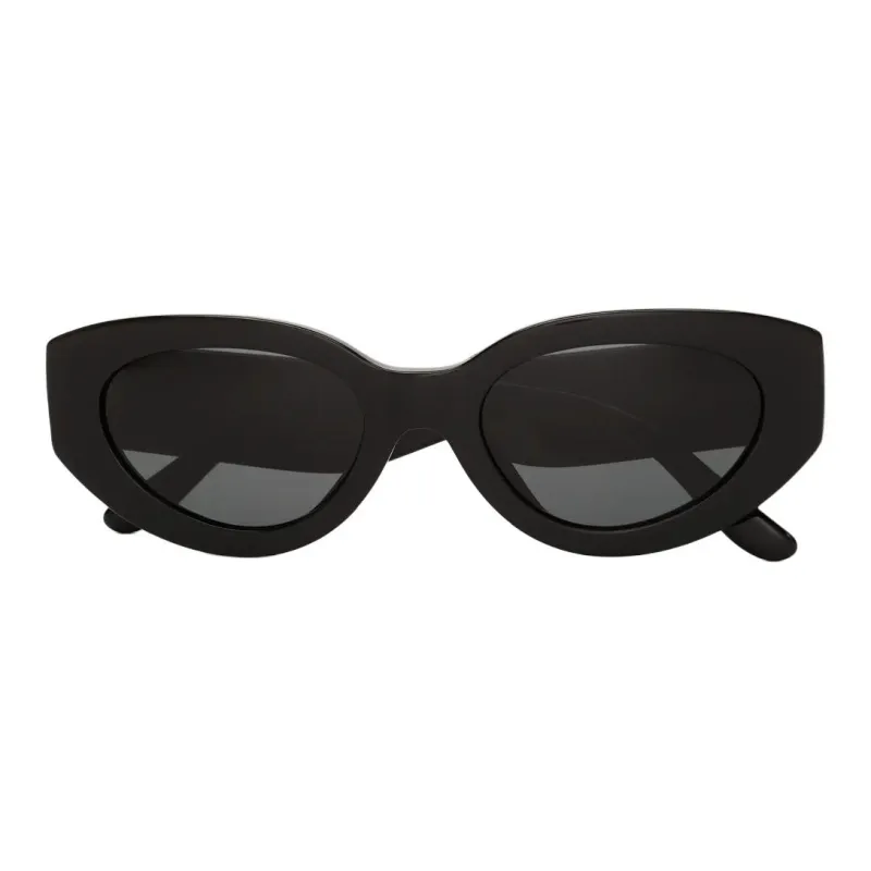 TORY BURCH Acetate Oval Sunglasses Unisex Black-2