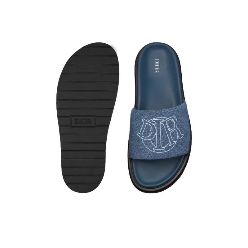 DIOR Aqua EVA Abrasion Resistant Slide Slippers Men's Blue-4