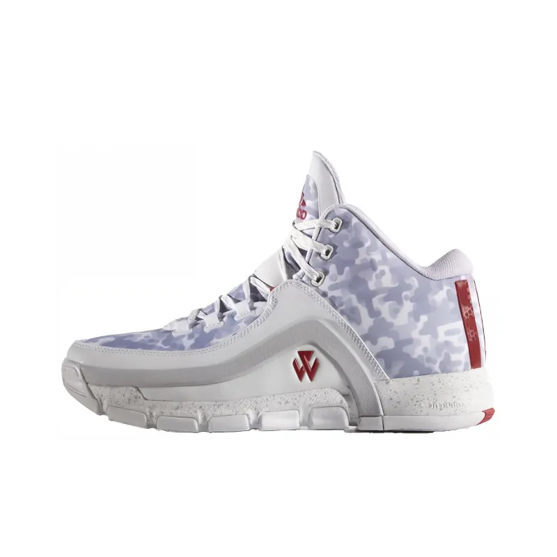 Adidas J Wall 2 Breathable Mid Top Vintage Basketball Shoes Men's White Purple Red-0