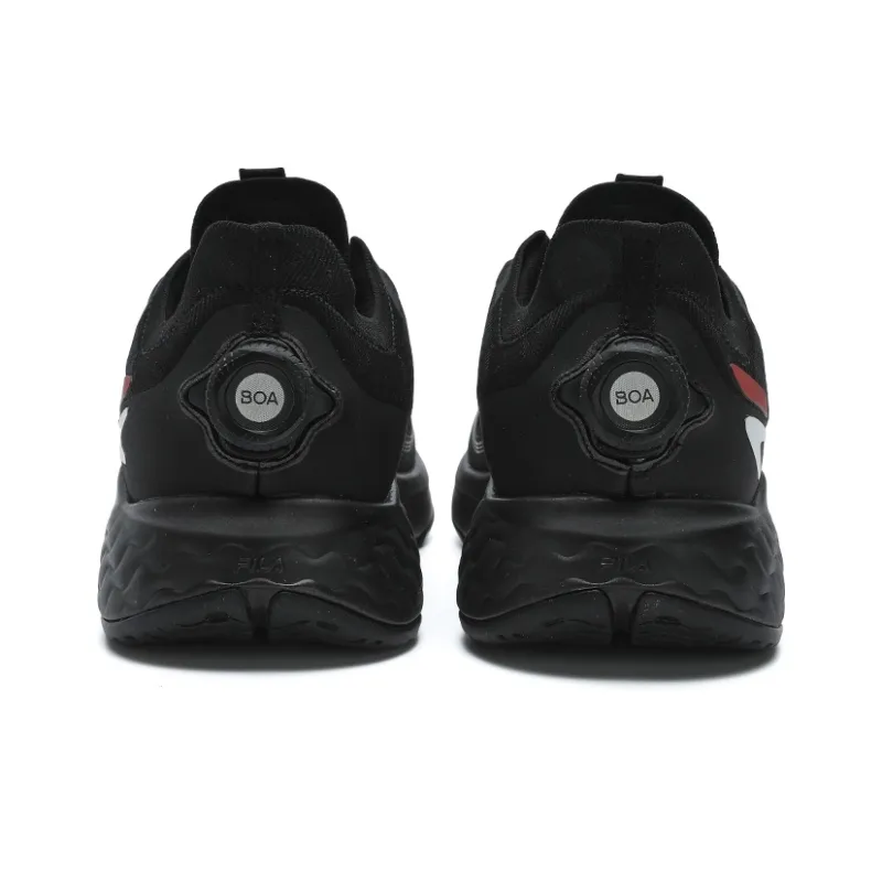 FILA BOA Cushioning Slip Resistant And Abrasion Resistant Low Top Running Shoes Men's Black-2