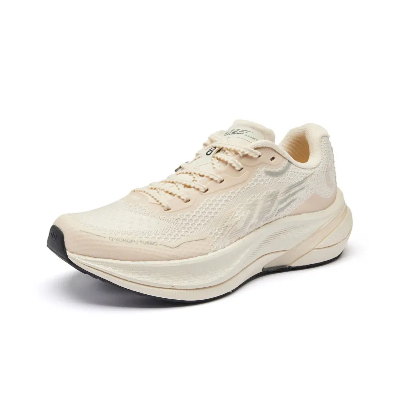 QIAODAN Phantom Cushioning Anti Slip And Wear Resistant Low Top Rubber Outsole Running Shoes Women's Raw Denim Black-2