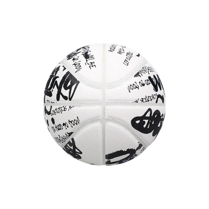 WITESS PU Basketball Black Or White Size 7 Training Unisex-4