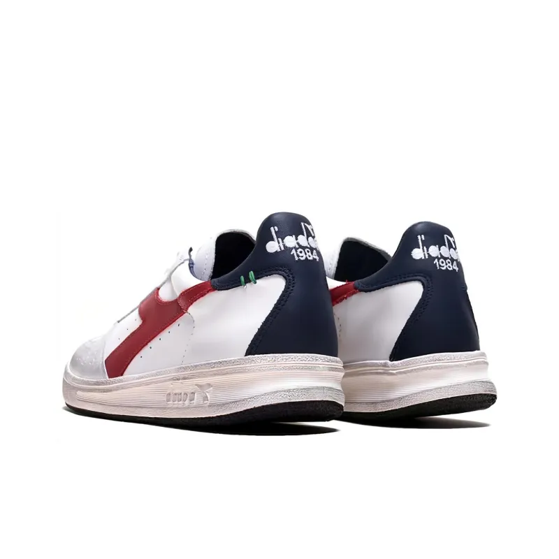 Diadora B.ELITE H Durable Breathable Low Top Skateboard Shoes Men's White-3