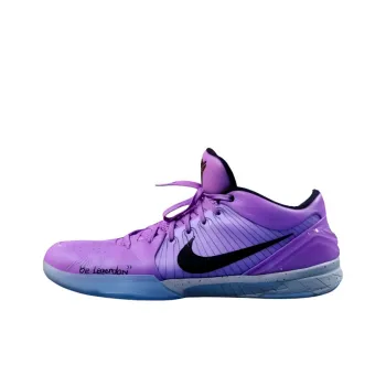 Nike Zoom Kobe 4 PE Cushioning, Slip Resistant, Abrasion Resistant, Rebound Low Top Basketball Shoes Men's Purple