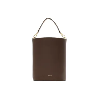 Burberry Grain Calfskin Bucket Bag, Shoulder Bag, Crossbody Bag, Handbag Medium Size Women's Earth Tone