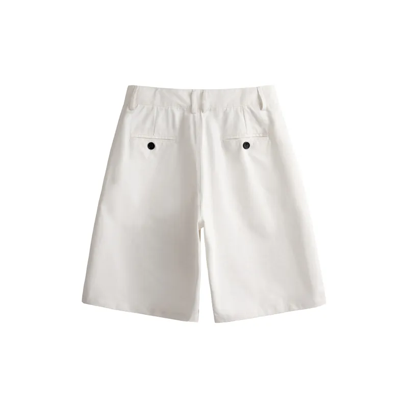 URBAN AUTHENTIC Casual Shorts Unisex White-1