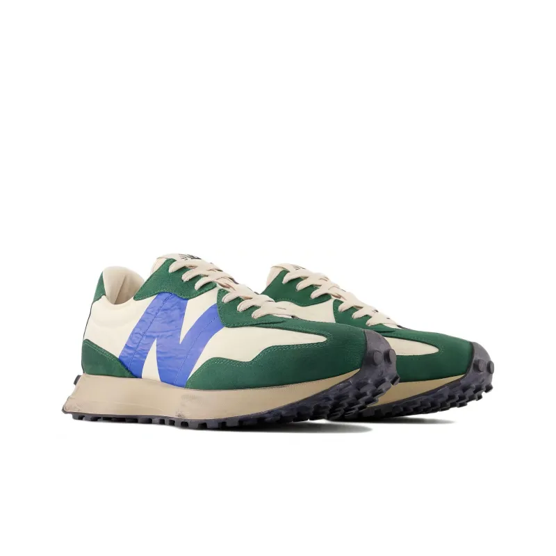 New Balance 327 Forest Green Serene Blue Vintage Worn-2