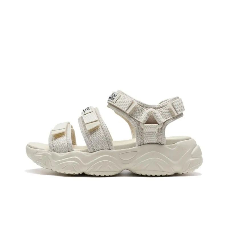 XTEP Beach Sandals Women's Milk Tea White-0