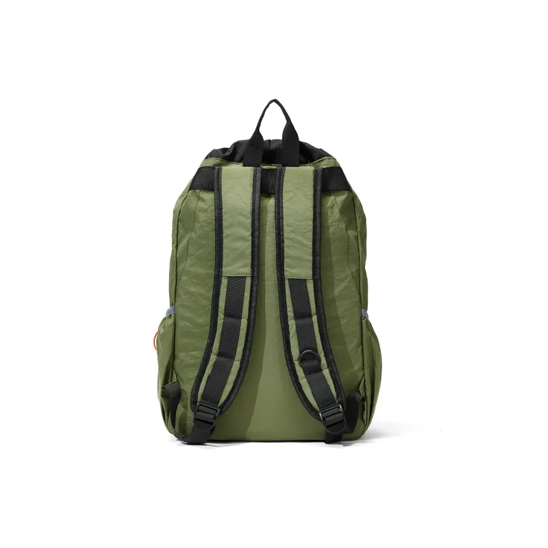 FAIRWHALE Polyurethane Backpack Regular Unisex Black/Army Green/Light Khaki-8