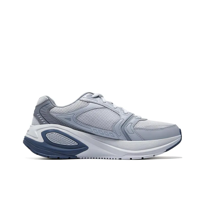 Skechers Cushioning Wear Resistant Breathable Supportive Lightweight Rebound Low Top Casual Shoes Men's Gray-1