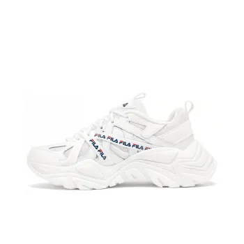 FILA Electrove Cushioning Anti-Slip And Wear-Resistant Low-Top Chunky Sneakers Unisex White