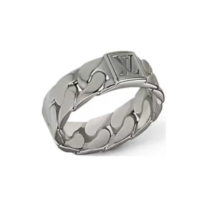 LOUIS VUITTON Brass Rings Unisex Silver-1