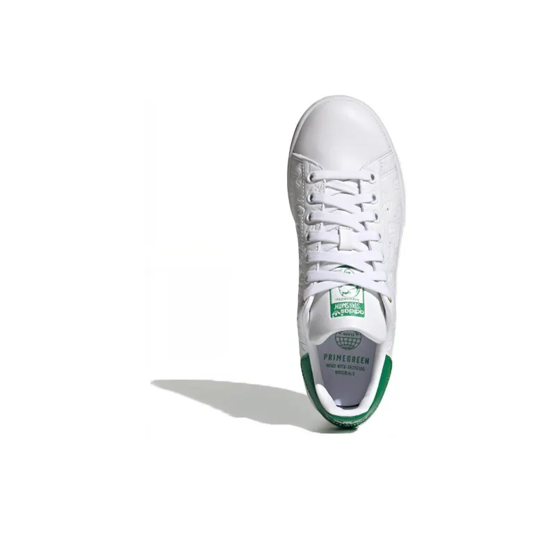 Adidas Stan Smith Embossed Graphics White Green Women's-4