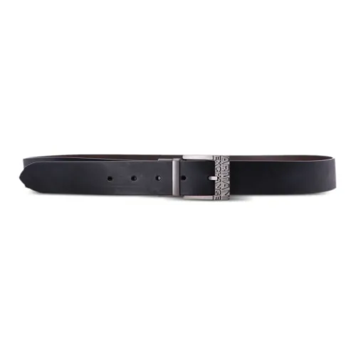 ARMANI EXCHANGE Logo-engraved Buckle Leather Belt