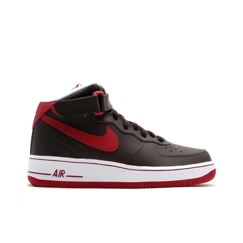 Nike Air Force 1 Mid Baroque Brown Varsity Red GS-1