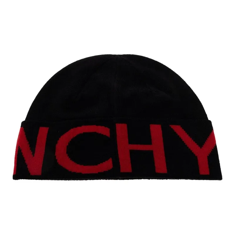 Givenchy Logo Intarsia Knitted Beanie-1