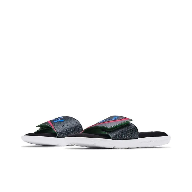 Under Armour Ignite 6 Graphic Strap Slide 'Black Cerise'-2
