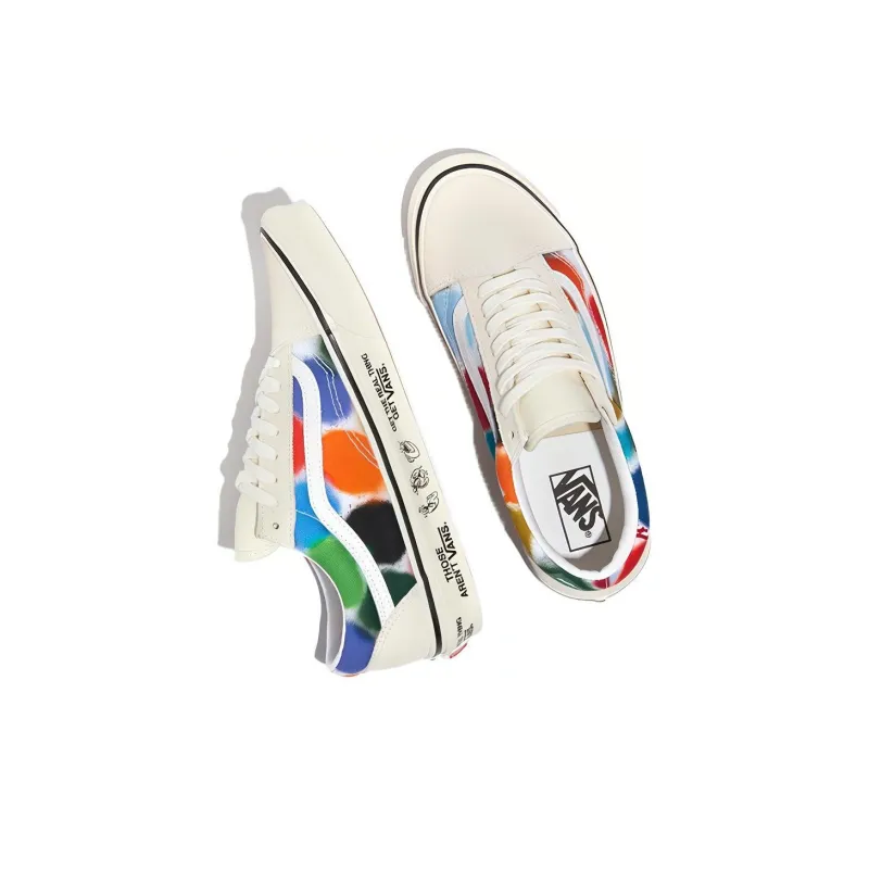 Vans Old Skool Sneakers White/Red/Blue-2