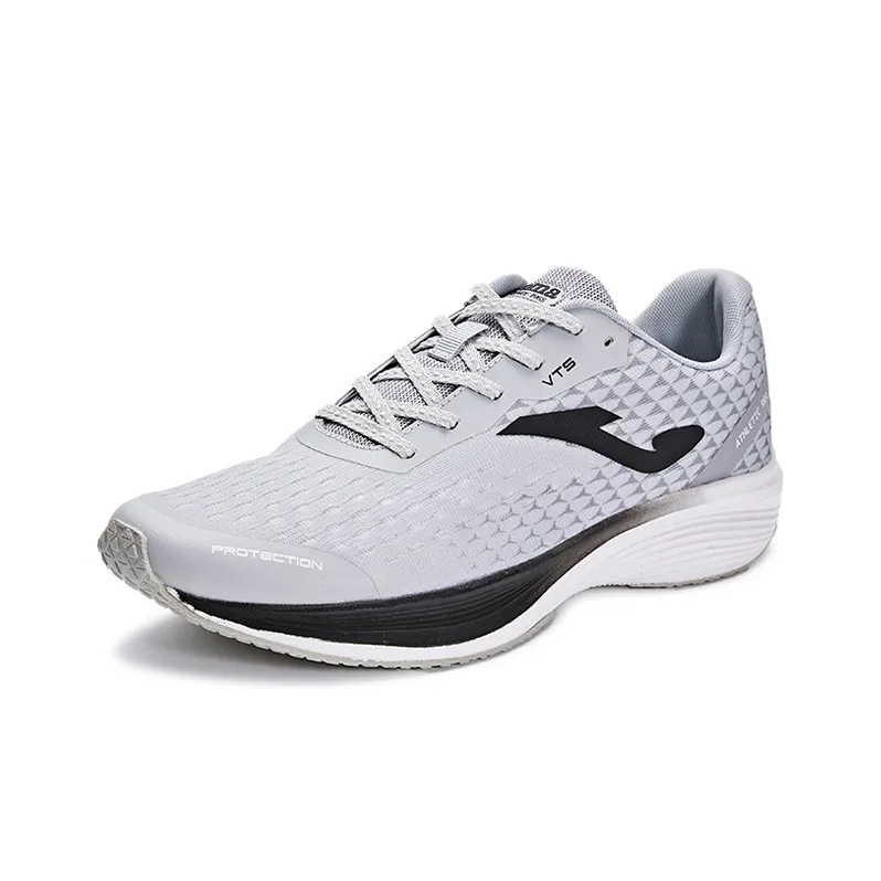 Joma Cushioned Anti Slip Wear Resistant Breathable Lightweight Low Top Training Running Shoes Men's Gray Black White-2