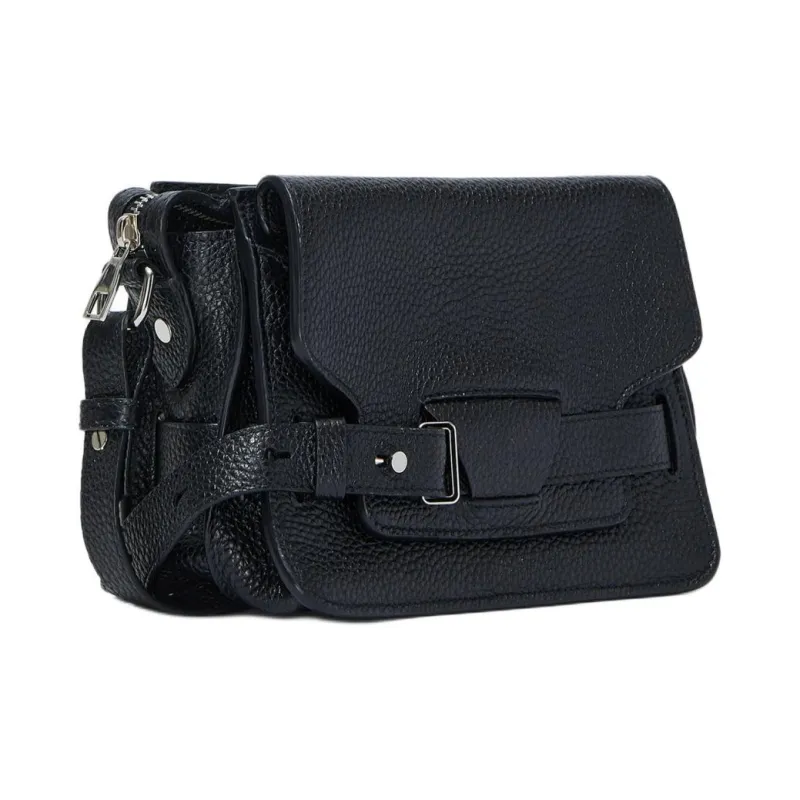 PROENZA SCHOULER Calfskin Saddle Bag Crossbody Shoulder Bag Small Size Women's Black-1