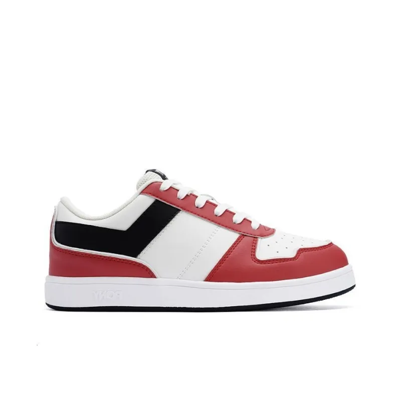 PONY Street Series Low Top Skateboard Shoes Unisex Red White-1