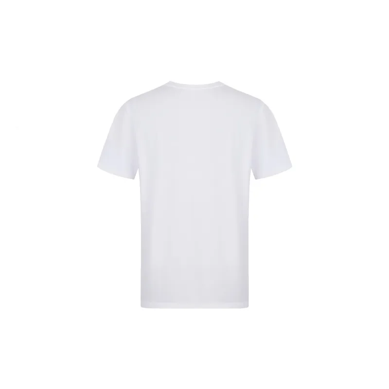 FERRE 3D Effect Relief Totem Letter Embroidered Round Collar Short Sleeved T Shirt Men's-1
