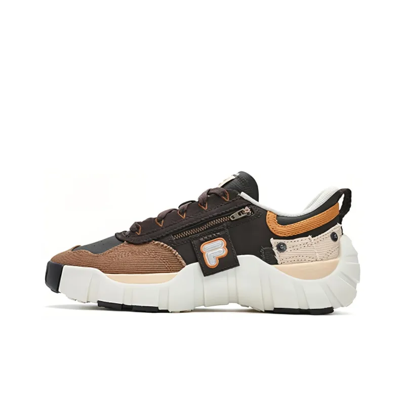 FILA FUSION BONE DX Spine Shoes Low Top Casual Shoes Men's Tan-0