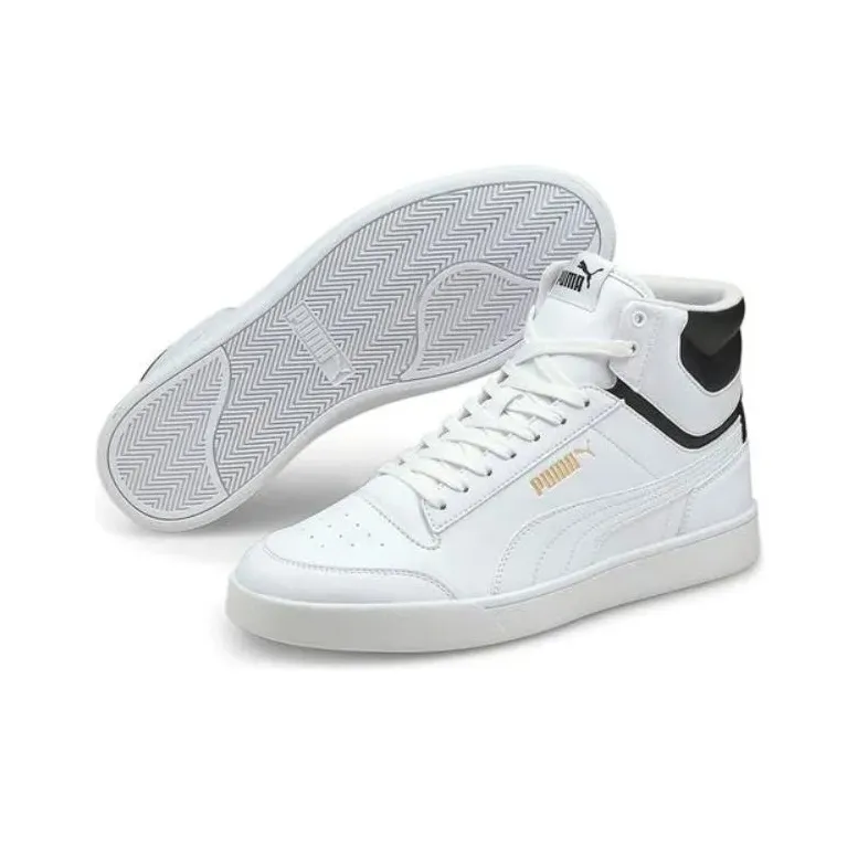 PUMA Shuffle Mid 'White Black Gold'-4