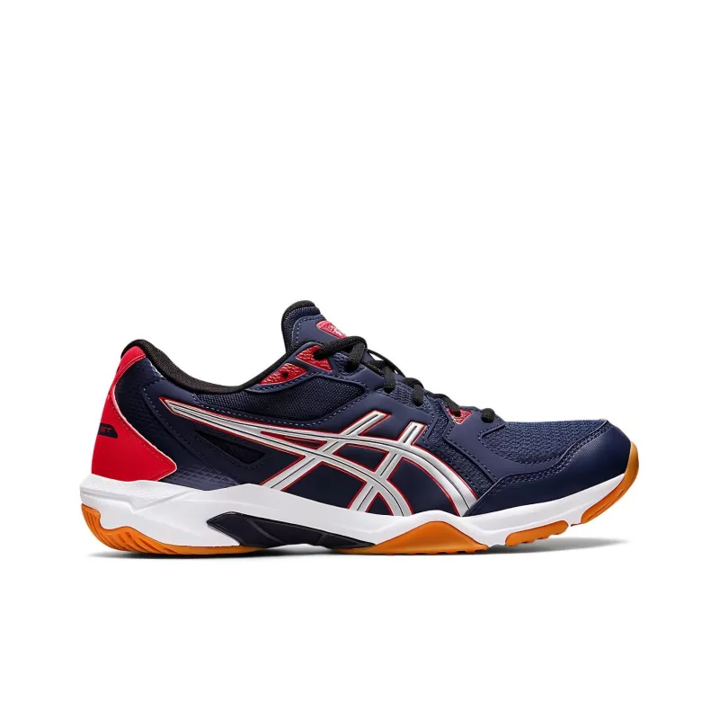 Asics Gel-Rocket 10 Anti-Slip And Wear-Resistant Lightweight Low-Top Training Shoes Men's Blue Orange-1