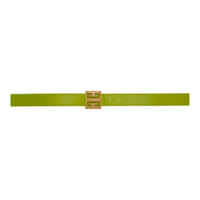 GIVENCHY Double-Sided Design Smooth Buckle Leather Belts Women's Green Width 1.25 Cm-0