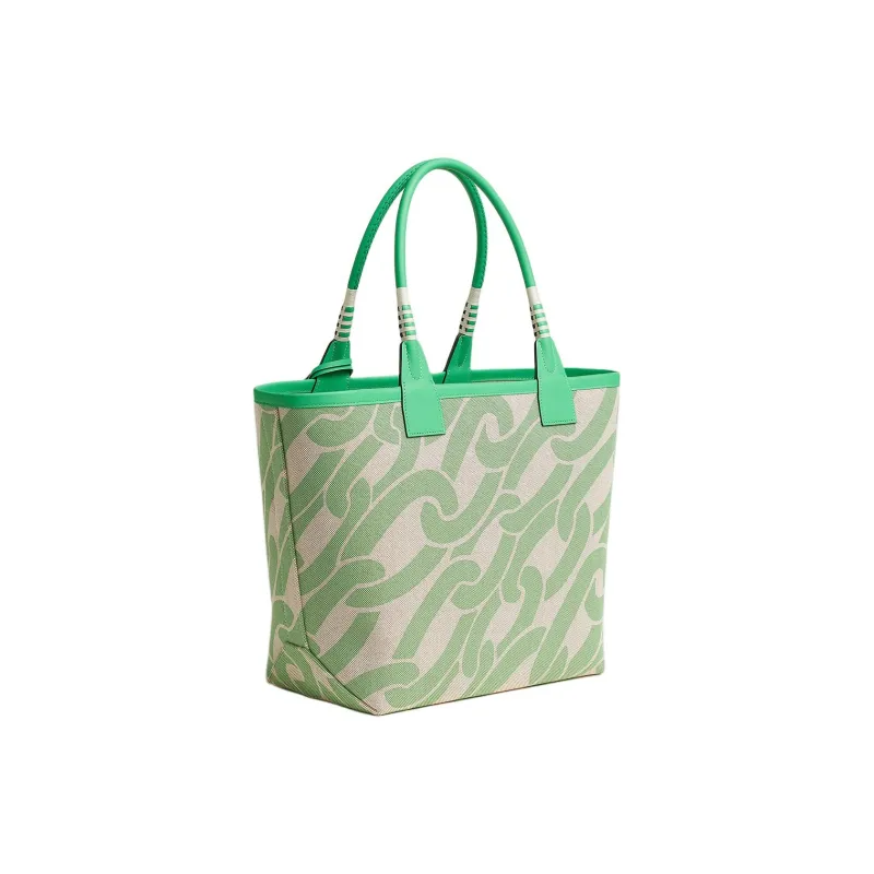 HERMES Steeple H Plume Canvas With Swift Calfskin Tote Bag Shopping Bag Canvas Bag Handbags Women's Multicolor-2