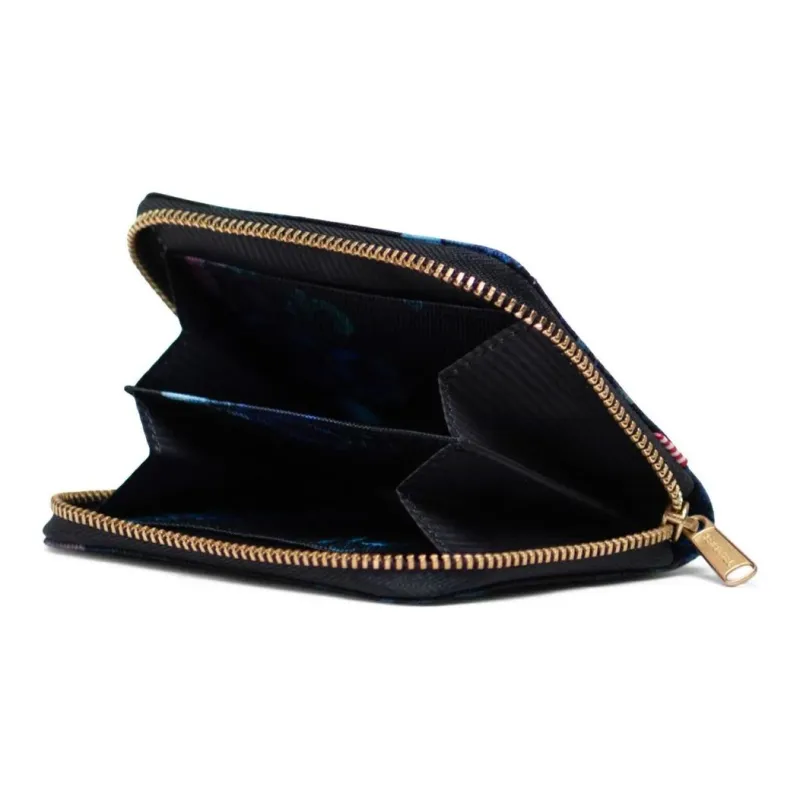 Herschel Recycled Polyester Wallet Unisex Black & Blue-2