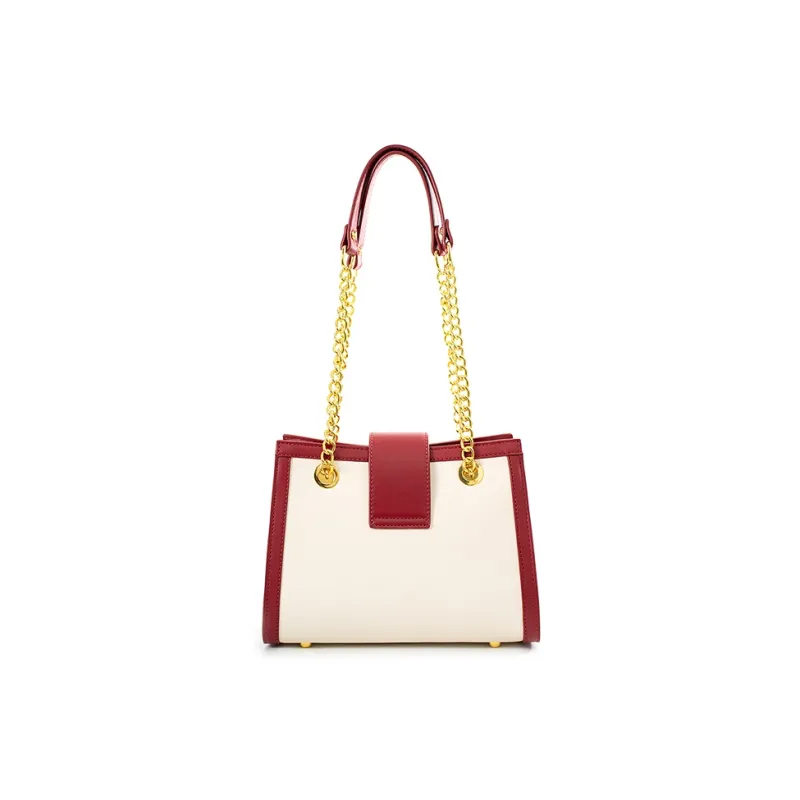 Vigno Synthetic Leather Handbag One Shoulder Crossbody Regular Women's White-3