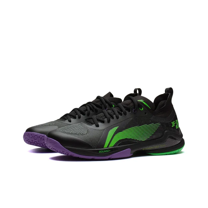 LINING Sprint Pro Badminton Shoes Unisex Low Top Black/Green-3