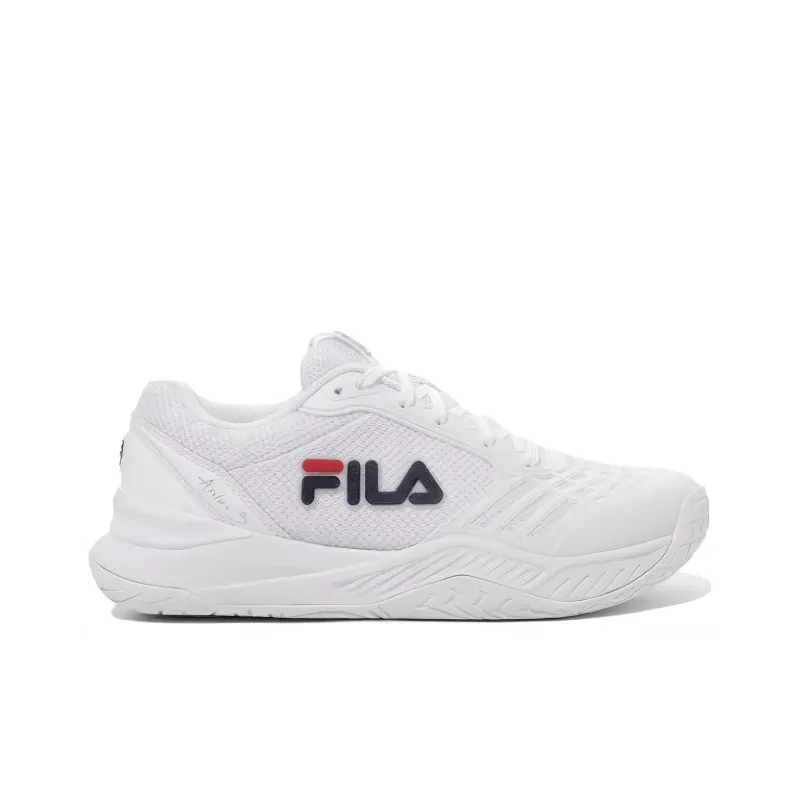 FILA Durable Breathable Low Top Tennis Shoes Unisex White Black-1