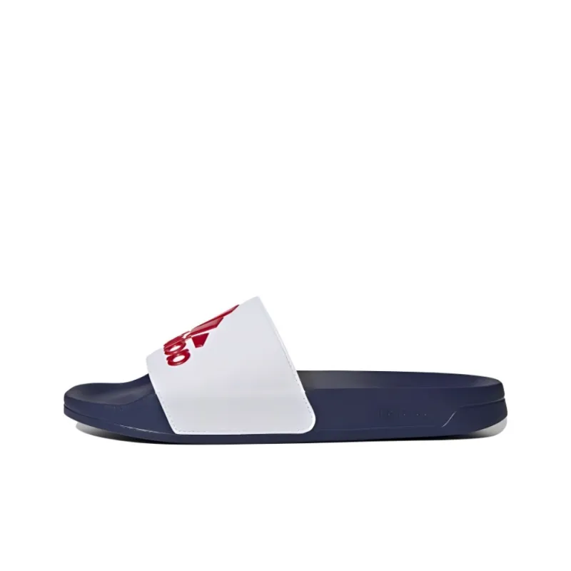 Adidas Adilette Shower Slides Cloud White Better Scarlet Victory Blue-0