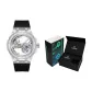 HBR986-White Case Black Strap