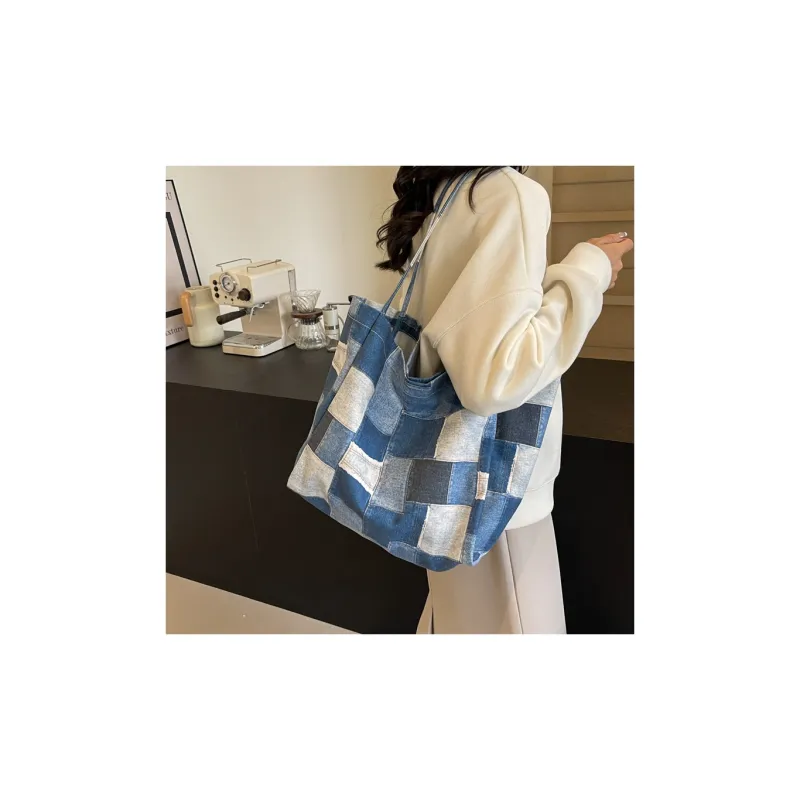 Gerlanx Canvas Canvas Bag Shoulder Bags Large Size Women's Blue Black Coffee-1