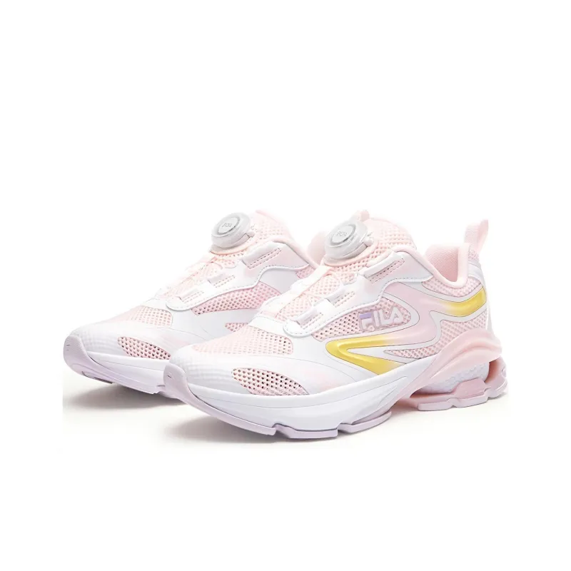 FILA KIDS Cushioning Abrasion Resistant Breathable Low Top Kids' Running Shoes Pastel Pink Teenagers-4