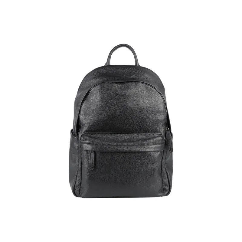 DOSRFINI Cow Leather Genuine Leather Backpack Men's Black-0