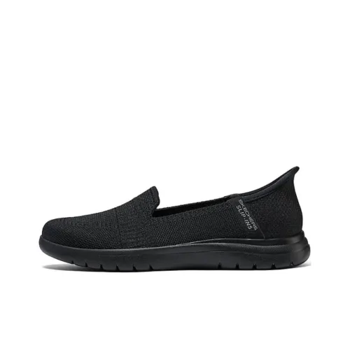 Skechers Slip Ins Cushioned Slip Resistant Breathable Low Top Casual Shoes Women's All Black