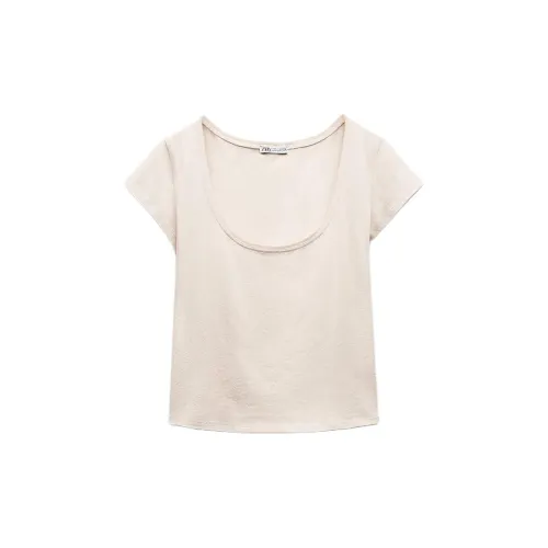 ZARA T-Shirts Women's Beige