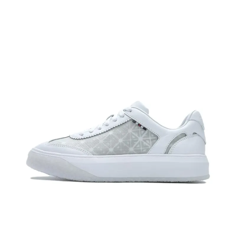FILA OLIMPICA Anti Slip Wear Resistant Low Top Skateboard Shoes Women's White-0