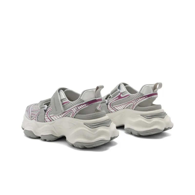 BELLE Low-Top Chunky Sneakers Women's 1Silver Gray-8