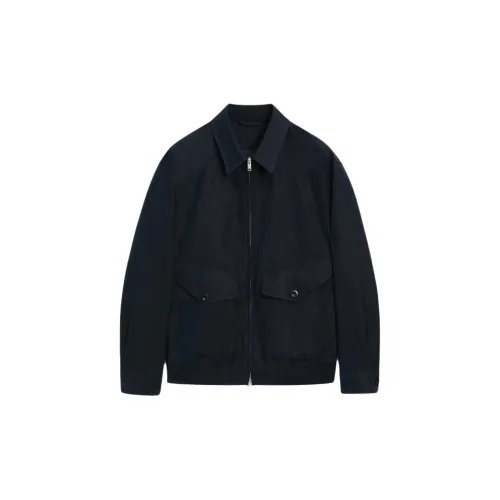 Massimo Dutti Jackets Men Navy Blue