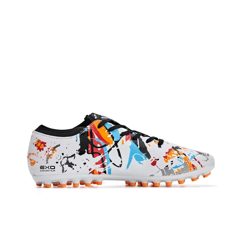 Joma Evolution MG Rubber Short Studs Artificial Ground Anti Slip Wear Resistant Soccer Shoes Men's White Black-3