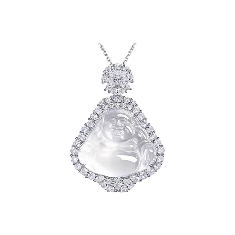 Love Chalcedony Jade Necklaces Unisex-0