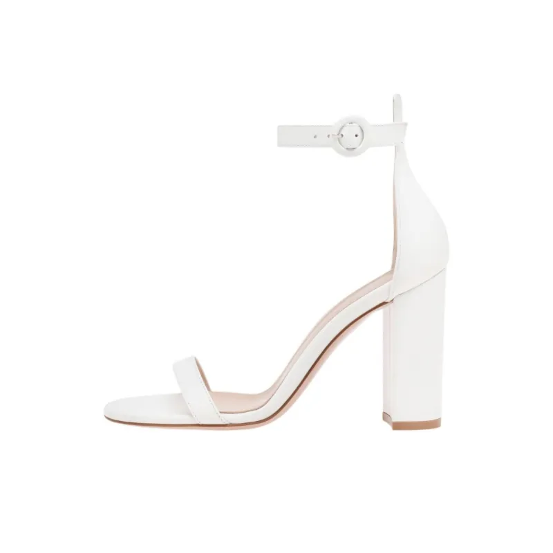GIANVITO ROSSI One Strap Sandals 9.5cm Women's White-0